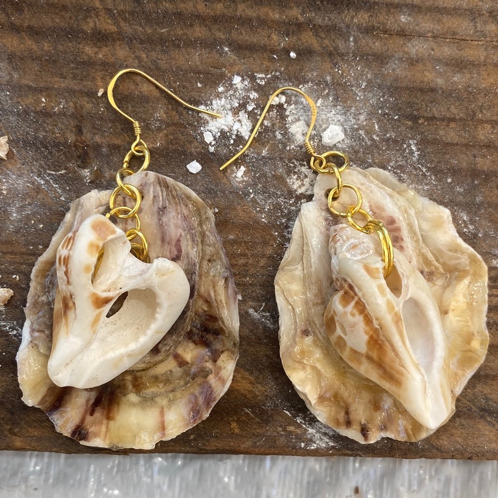 Handmade Shell Earrings - Picture 7 of 7